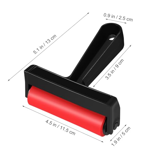 10 Pcs Red Roller Mini Tools Hand Tools Tools Printmaking Brayer Hard Rubber Applicator DIY Craft Brush Manual Rubber Roller Small Brayer Painting Roller Ryle Plastic Ink