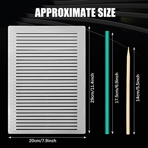 2 Pack Straight Line Stencil for Journaling Writing (4 Count)