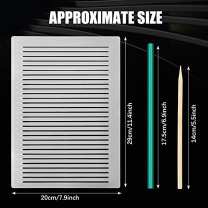 2 Pack Straight Line Stencil for Journaling Writing (4 Count)