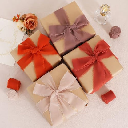 4 Rolls Silk Chiffon Ribbon 1 (4 Count)