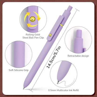 Colored Pens 12 Pcs Colorful Pens Fine Point Smooth Writing Pen (12 Count)