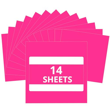 Glossy Neon Pink Permanent Vinyl (14 Count)