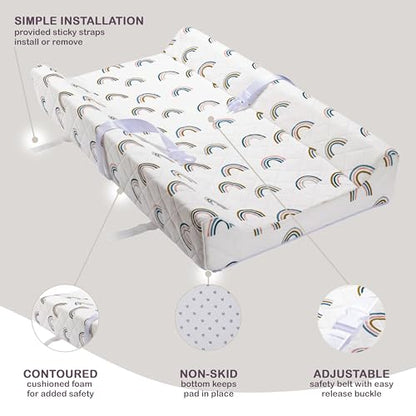 Organic Cotton Covered Contoured Baby Changing Pad