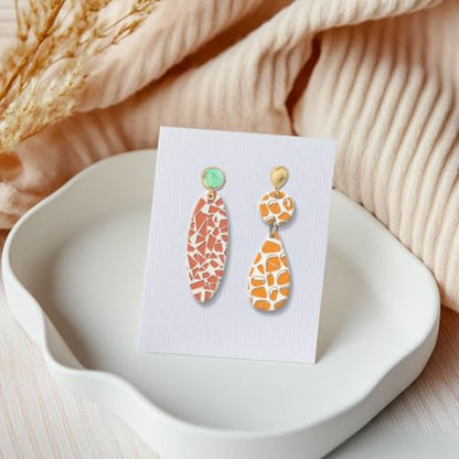 Tile Pattern Polymer Clay Texture Sheets Pebble Texture Silicone Clay Texture Stamp Clay Modeling Pattern Pad Texture Sheets for Earrings Jewelry Making