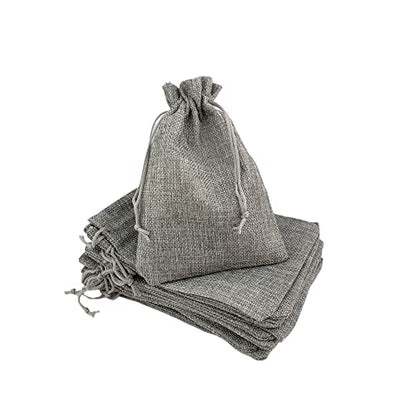 Pack of 25 Burlap Gift Bags with Drawstring Linen Jewelry Pouches Wedding Hessian Jute Bags for Birthday and Treat Pouches Party Wedding Favors Gift