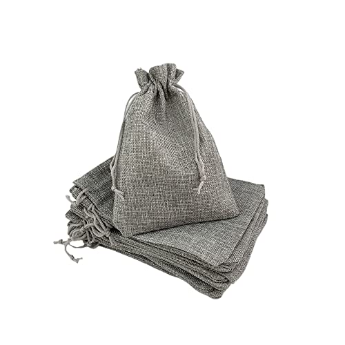 Pack of 25 Burlap Gift Bags with Drawstring Linen Jewelry Pouches Wedding Hessian Jute Bags for Birthday Jewelry and Treat Pouches Party Wedding Favors Gift Art and DIY Craft (25 Count)