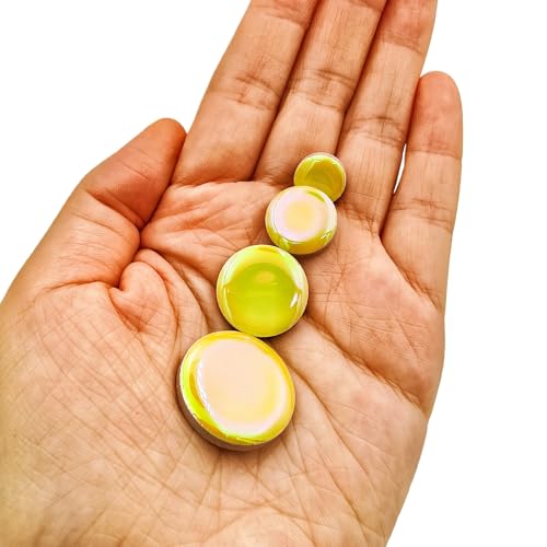 200g Iridescent Round Mosaic Tiles for Crafts Bulk (90 Count)