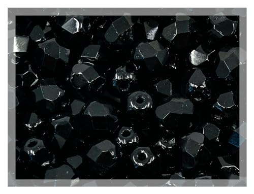 50 pcs Faceted Fire Polished Pressed Czech Glass Beads 6mm (50 Count)