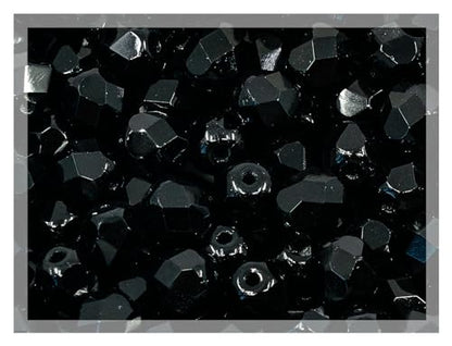 50 pcs Faceted Fire Polished Pressed Czech Glass Beads 6mm (50 Count)