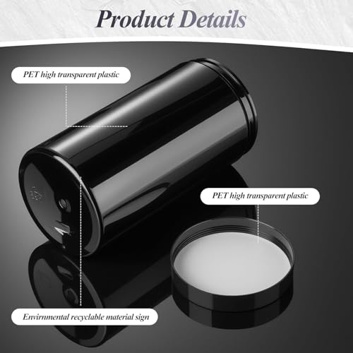 12 Pack 32 oz Plastic Container Jars with Lids Round Clear Travel Cosmetic Container Slime Jar for Toiletries (12 Count)