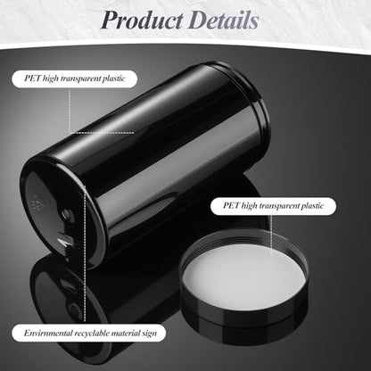 12 Pack 32 oz Plastic Container Jars with Lids Round Clear Travel Cosmetic Container Slime Jar for Toiletries (12 Count)