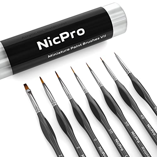7 PCS Micro Fine Detail Paint Brush Set (7 Count)