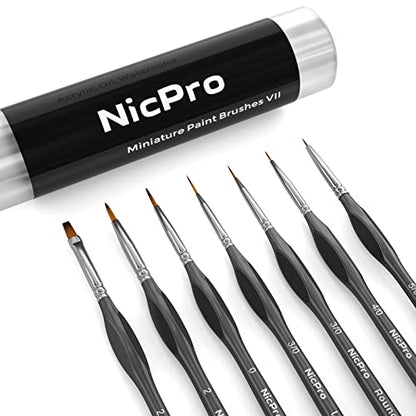 7 PCS Micro Fine Detail Paint Brush Set (7 Count)