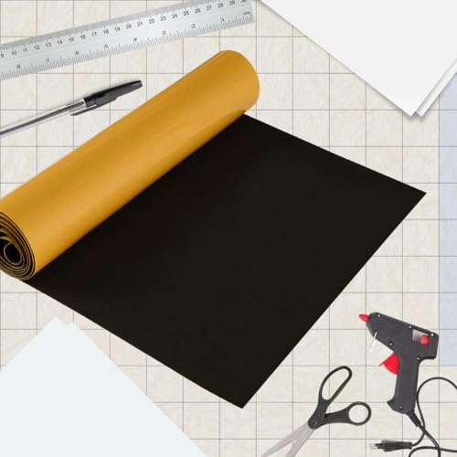 Premium High Density EVA Foam Sheet with Adhesive Backing 15” x 59” Black Foam Mat
