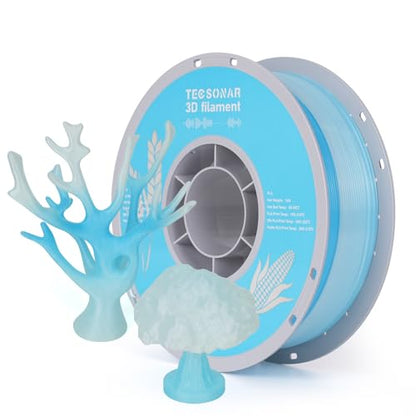 TECSONAR Crystal Rainbow PLA 3D Printer Filament (35.274 Ounce)