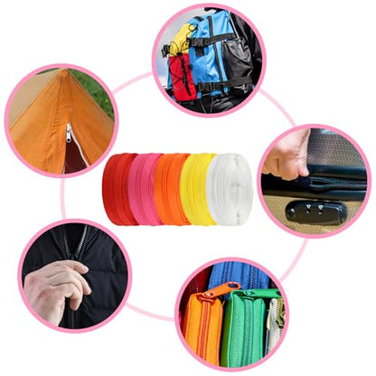 31 Yards 10 Pieces Sewing Zippers #3 Nylon Coil Zippers Assorted Zipper for Sewing with 40 Zipper Sliders for DIY Tailor Sewing Crafts Supplies (10 Count)