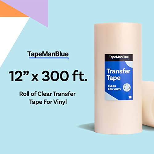 12" x 300' Roll of Clear Transfer Tape for Vinyl (300 Foot)