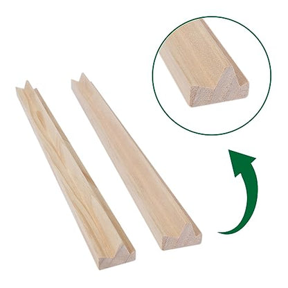 Wooden Mahjong Tiles Trays (4 Count)