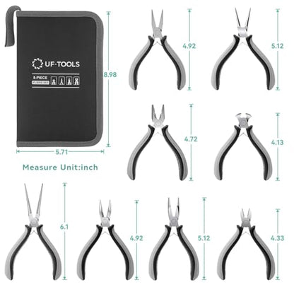 8 Pieces Mini Pliers Set