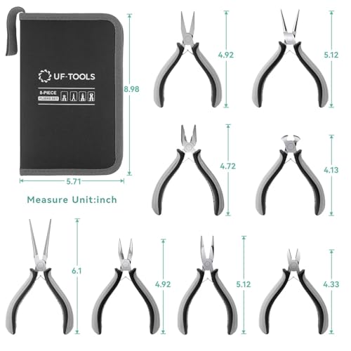 8 Pieces Mini Pliers Set
