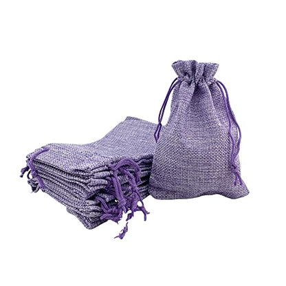 Pack of 25 Burlap Gift Bags with Drawstring Linen Jewelry Pouches Wedding Hessian Jute Bags for Birthday and Treat Pouches Party Wedding Favors Gift