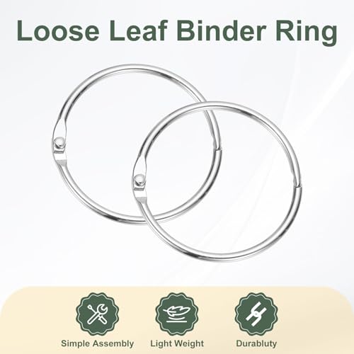 1.8" x 2" Loose Leaf Binder Rings (30 Count)