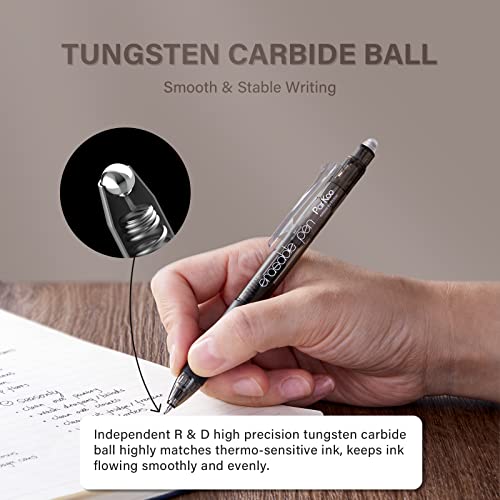 Retractable Erasable Gel Pens Clicker Fine Point 0.7 mm (12 Count)