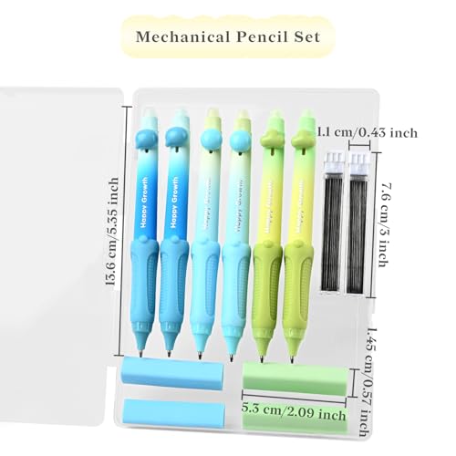 Cute Mechanical Pencil Set with Case (12 Count)