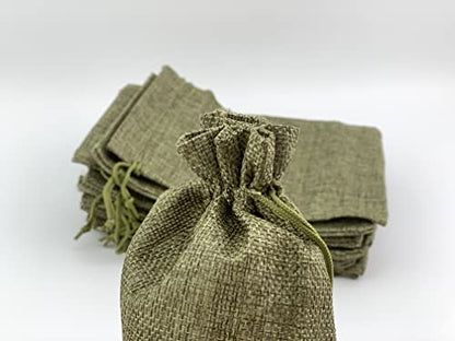 Pack of 25 Burlap Gift Bags with Drawstring Linen Jewelry Pouches Wedding Hessian Jute Bags for Birthday Jewelry and Treat Pouches Party Wedding Favors Gift Art and DIY Craft (25 Count)