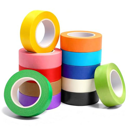 12PCS Colored Masking Tape (12 Count)