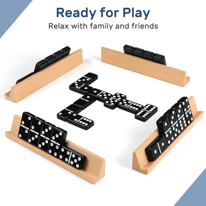 Jumbo Dominos Set for Adults with 4 Wooden Racks