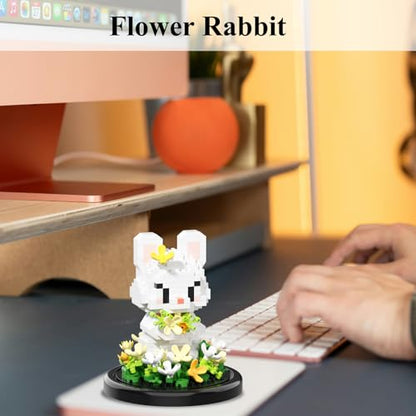Artificial Flower Animal Building Set for Adults