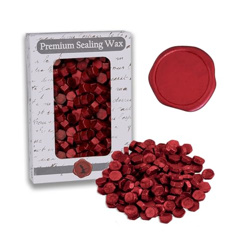 Crimson Red Premium Sealing Wax Beads 2 OZ. (2 Ounce)