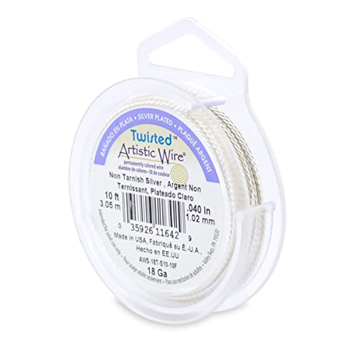18 Gauge 1.0 mm Silver Plated Tarnish Resistant Colored Copper Craft Wire