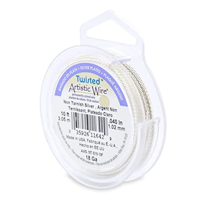 18 Gauge 1.0 mm Silver Plated Tarnish Resistant Colored Copper Craft Wire