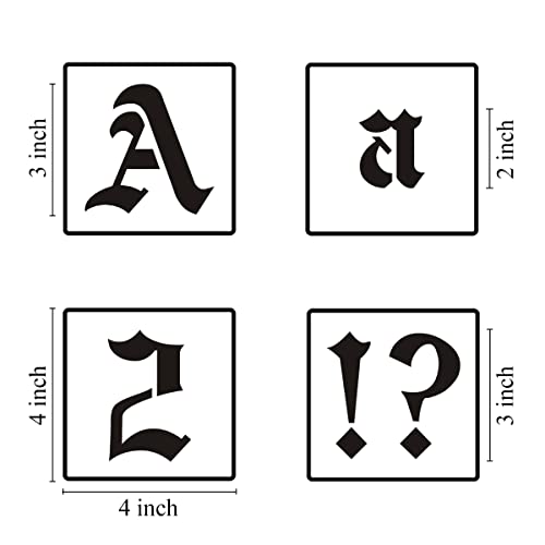 3 Inch Alphabet Letter Stencils for Painting (70 Count)