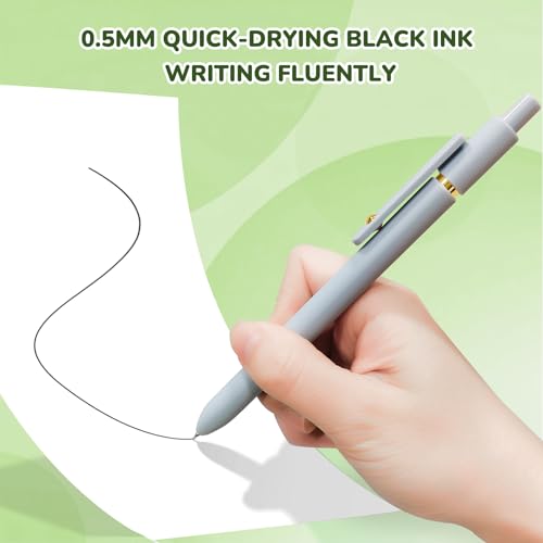 Gel Pens 6 Pcs Black Ink Pens for Women (6 Count)