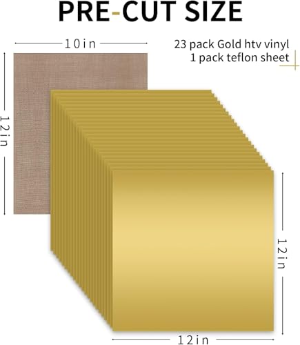 Gold HTV Heat Transfer Vinyl Bundle