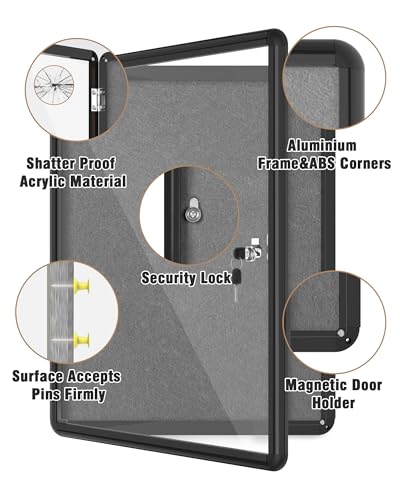 26"x20" Enclosed Bulletin Board