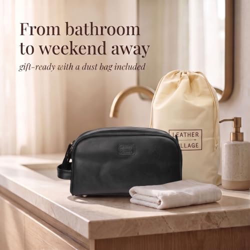 Leather Toiletry Bag for Men