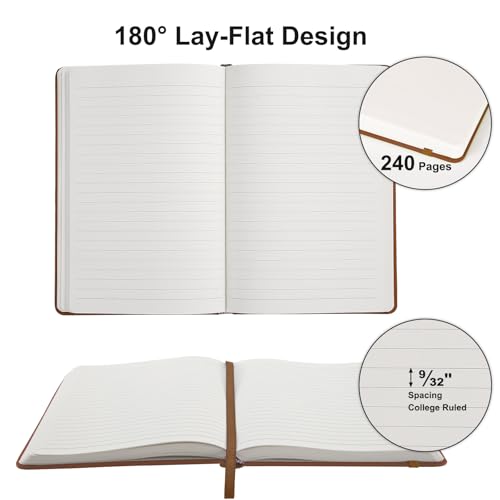 6 Pack Lined Journal Notebooks for Work