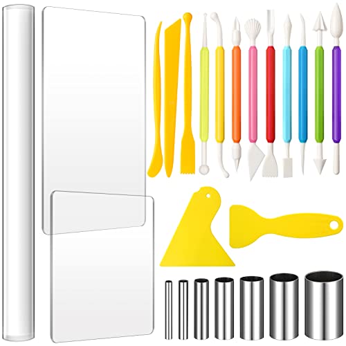 23 Pcs Clay Sculpting Tools Set with Roller Cutters