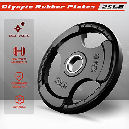 Olympic Rubber Grip Weight Plates