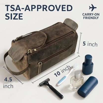 Leather Toiletry Bag for Men