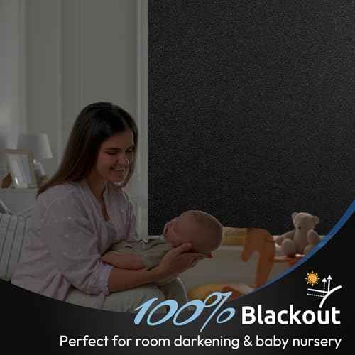 Blackout Window Film Room Darkening Light Blocking 23.6" x 393.7"