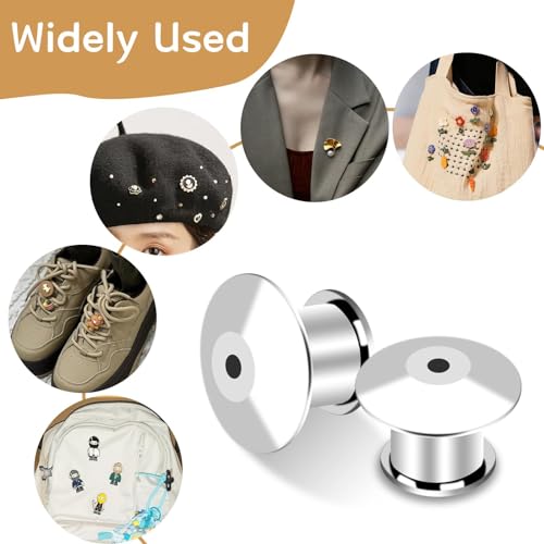 200Pcs Metal Locking Pin Backs for Enamel Lapel Badges (200 Count)