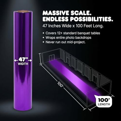 Anderson's Purple Shiny Metallic PVC Roll