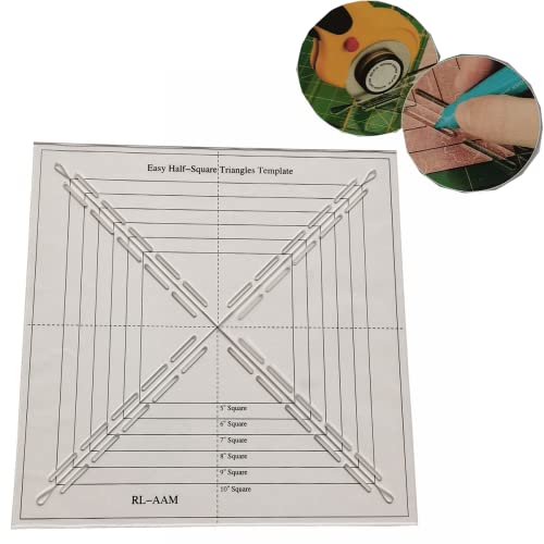 Easy Half Square Triangles Template Ruler for Sewing Quilting