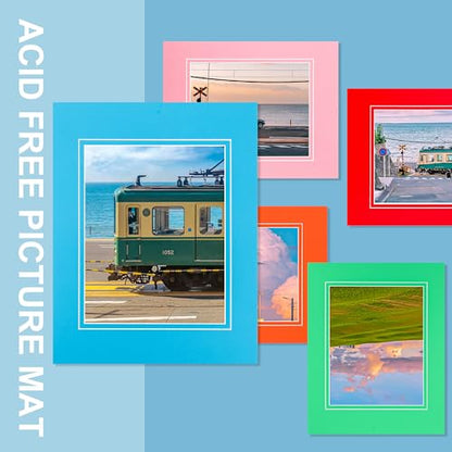 10 Pack Colorful 11x14 Picture Mats