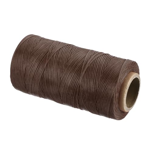 Waxed Thread 197 Yard 1mm 210D Flat Wax Thread Polyester Waxed String for Leather Sewing Hand Weaving Book Binding Home Decoration